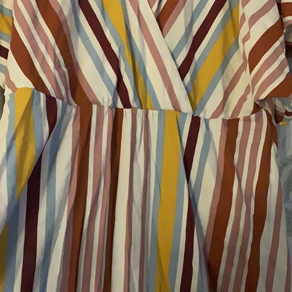ELOQUII Midi Stripe Print Dress - Picture 3 of 4